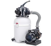 choosmo - 10 inch sand filter system for above ground pools with six-way valve and 2220 GPH pool pump, easy to use for water circulation