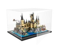 Choowin Acrylic Display Case for Lego Hogwarts Castle 76419 for Lego Himeji Castle 21060 Thickened Clear Acrylic Display Cases for Collectibles Assemble Dustproof Display Box (Black, 40x30x25 cm)