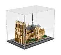 Choowin Acrylic Display Case for Lego Notre Dame 21061 for Lego Bowser 71411 X Mansion 76294 Natural History Museum 10326 Thickened Clear Display Cases for Collectibles Assemble Dustproof (Black Base)