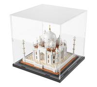Choowin Acrylic Display Case for Lego Taj Mahal 21056 for Lego Spiderman 76261 for Lego 10266 75318 Thickened Clear Acrylic Display Cases for Collectibles Assemble Dustproof Display Box(Black Base)