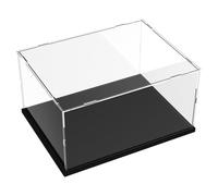 Choowin Acrylic Display Case for Lego Typewriter 21327 and Razor Crest 75292 - Thickened Clear Acrylic Case for Collectibles, Assemble Dustproof Box (Black Base)
