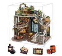 CHOOYIH Mini Japanese Style Villa Miniature Wooden Dollhouse,DIY Miniature House Kit Villa Building,3D Model Creative Gifts for Friend and Parents