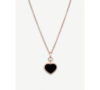 Chopard Chopard Happy Hearts 18ct Rose-Gold, Onyx and Diamond Pendant