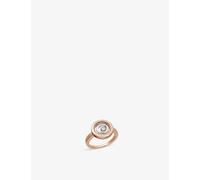Chopard Chopard Happy Spirit 18ct Rose-Gold, 18ct White-Gold and 0.09ct Brilliant-Cut Diamond Ring 18-Carat Rg & Wg 53mm