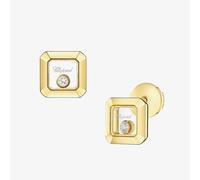 Chopard Happy Diamonds 18ct Yellow Gold Diamond Square Stud Earrings 83A114-0001