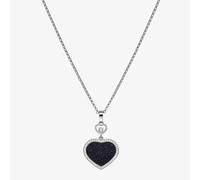 Chopard Happy Hearts 18ct White Gold Aventurine & Diamond Heart Pendant Necklace 79A074-1510
