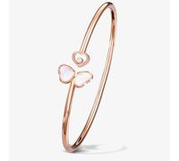 Chopard Happy Hearts Wings 18ct Rose Gold Mother Of Pearl Diamond Bangle 85A083-5302