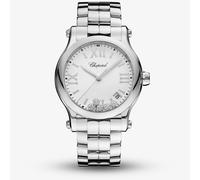Chopard Happy Sport Silver Diamond Bracelet Watch 278582-3002