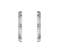 Chopard Ice Cube 18ct White Gold 0.66ct Diamond Large Hoop Earrings CPD-135