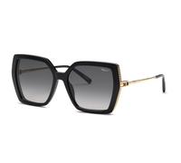 Chopard SCH404S 700 Woman Sunglasses Acetate Black Smoke Squared Anti-glare Nuanced