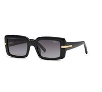 Chopard SCH413M 0BLK Woman Sunglasses Acetate Black Smoke Squared Anti-glare Nuanced