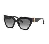 Chopard SCH415M 700 Woman Sunglasses Acetate Black Smoke Squared Anti-glare Nuanced