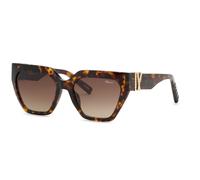 Chopard SCH415S 04BL Woman Sunglasses Acetate Havana Brown Squared Anti-glare Nuanced