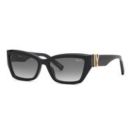 Chopard SCH416S 700S Woman Sunglasses Acetate Black Smoke Squared Anti-glare Nuanced