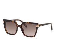 Chopard SCH432S 743 Woman Sunglasses Acetate Havana Brown Squared Anti-glare Nuanced