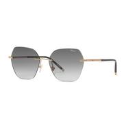 Chopard SCHL88M 300 Woman Sunglasses Metal Gold Smoke Squared Anti-glare Nuanced