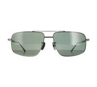 Aviator Total Shiny Gunmetal Grey Green Polarised SCHF21M Chopard Black One Size