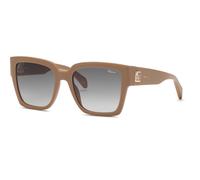 Chopard Woman Chopard SCH406 05GN Sunglasses Acetate Brown Smoke Squared Anti-glare Nuanced