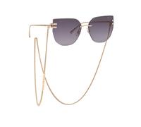 Chopard Woman IKCHL54 300 Sunglasses Metal Gold Smoke Squared Anti-glare Shaded