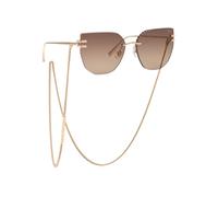 Chopard Woman IKCHL54 300K Sunglasses Metal Gold Brown Squared Anti-glare Shaded