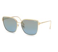 Chopard Woman SCHG67M 300G Sunglasses Metal Gold Blue Squared Anti-glare Mirror