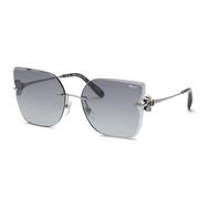 Chopard Woman SCHL91S 509 Sunglasses Metal Grey Smoke Squared Anti-glare Shaded