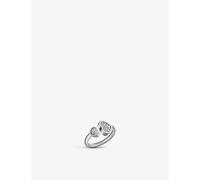 Chopard Womens 18-carat White Gold Happy Hearts 18ct White-gold and 0.22ct Round-cut Diamond Ring 52mm