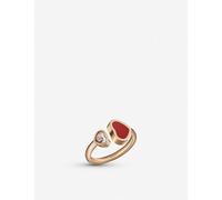 Chopard Womens Gold Happy Hearts 18c Rose-gold Ring 52mm