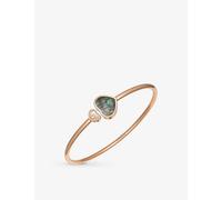 Chopard Womens Rose Gold Happy Hearts 18ct Rose-gold, 0.05ct Diamond and Mother-of-pearl Bangle Bracelet S