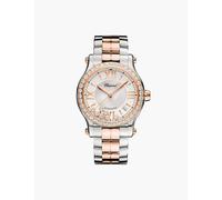Chopard Womens Stainless Steel 278559-6004 Happy Sport 18ct Rose-gold and Watch