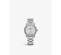 Chopard Womens Stainless Steel 278608-3004 Happy Sport Stainless-steel and 1.49ct Diamond Self-winding Mechanical Watch 10.95mm