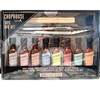 Chophouse BBQ Sauce Gift Set by Thoughtfully - 8 Gourmet BBQ Sauces + Stainless Steel Tongs & Basting Brush - Sweet, Spicy & Smoky Flavors for Grilling