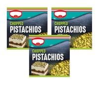 Chopped Pistachios, Peeled Pistachio Kernels, 25g, Pack Of 3, Vibrant Green Colour, Nutty Flavour, Suitable for Vegans