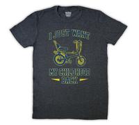 Chopper Bike I Just Want My Childhood Back Mens T-Shirt, Vintage Slate, Large