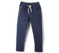 chopper club Boys Jeans in Premium Stretchable Cotton Knitted Denim Fabric in Slim Fit and Full Cotton Rib Elastic +DRoyal Bluestrings Ecru Rib Royal Blue 36