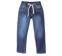 chopper club Boys Jeans - Stretchable Pull On Denim with Drawstrings and Round Elastic Slim Fit DX 9-10 Years