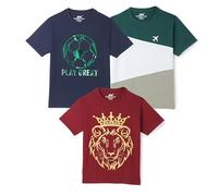 chopper club Boys T Shirts Regular Fit Tencel Lyocel Premium Fabric Pack of 3 Party Wear Tees Fancy Boys' T-Shirts tencel3pk_NMO 30