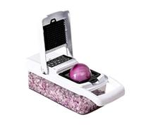 Chopper - Manual Food Processor, Fruit Cutter with Multiple Blades, Improved Safety Design, Creative Compact Kitchen Cutter in Modern Design for Preparing Onion