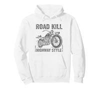 Chopper Motorcycle Road Kill Highway Style Vintage Biker Pullover Hoodie