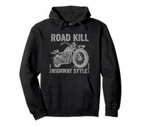 Chopper Motorcycle Road Kill Highway Style Vintage Biker Pullover Hoodie