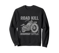 Chopper Motorcycle Road Kill Highway Style Vintage Biker Sweatshirt