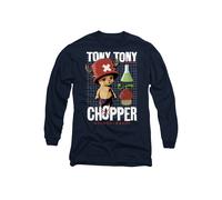 Chopper Schematic Long Sleeve T-Shirt, Navy One Piece Navy M