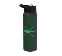 Chopper Silhouette Helicopter Pilot Gear | Boys Helicopter Stainless Steel Insulated Water Bottle