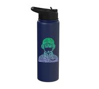 Chopper Silhouette Helicopter Pilot Gear | Mens Helicopter Stainless Steel Insulated Water Bottle