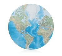 Chopping Block World Map Glass Chopping Board Round Cutting Mat Glass Cutting Boards for Kitchen Charcuterie Board Portable Cut Mats Butcher Chopping Block