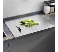 Chopping Board 316 Stainless Steel,Chopping Boards for Kitchens,Worktop Saver,Cutting Board,Butchers Block,Large Chopping Board for Carving Meat,Cutting Vegetables,Cheeses and Bread - 60 * 58cm