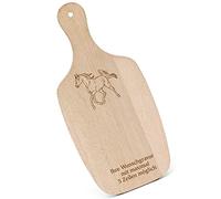 Chopping Board Breakfast Board Engraved Personalised - Thoroughbred Arabian Horse - with Handle 330 x 150 cm Wooden Board Kitchen Chopping Board