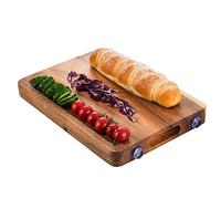 Chopping Board Creative Wood Square Board Restaurant Kitchen Wooden Tray for Kitchen(36x25cm)
