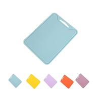 Chopping Board, Food Grade Silicone Flexible Cutting Board, Extra Thick Boards, Silicone Double-Sided Usable Cutting Board, Colored Mat Set, Non Slip Sheets (Blue)