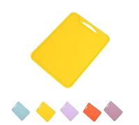 Chopping Board, Food Grade Silicone Flexible Cutting Board, Extra Thick Boards, Silicone Double-Sided Usable Cutting Board, Colored Mat Set, Non Slip Sheets (Yellow)